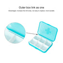 2 PCS Mini 6 Slots Portable Vitamin Organizer Pill Box(Red)