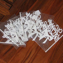 10 PCS Carving Cake Dessert Insert Party Decoration(Silver Without Bow)