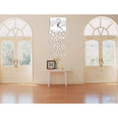 Mirror Clock Personality Wall Clock Three-dimensional Wall Decoration Mosaic Wall Clock(Silver)
