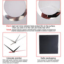 Mirror Clock Personality Wall Clock Three-dimensional Wall Decoration Mosaic Wall Clock(Silver)