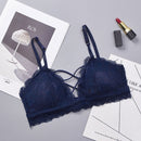 Lace Comfortable Breathable Ladies Bra, Cup Size:One Size(Blue)