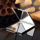 Handmade Diamond Mini Makeup Mirror Portable Double-sided Small Mirror Ruby Red Lips(Clear Crysatl)