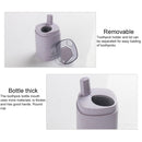 Wheat Straw Hand Press Toothpick Box Toothpicks Storage Box(Pink)