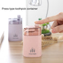 Wheat Straw Hand Press Toothpick Box Toothpicks Storage Box(Pink)