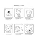 Baby Bedroom Lamps Night Light Cartoon Pets Pvc Plastic Sleep Led Kid Lamp Bulb panda(US)