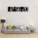 Multifunctional LED Wall Clock Creative Digital Clock US Plug, Style:Sealed Box Remote Control(White Font)