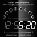 Multifunctional LED Wall Clock Creative Digital Clock US Plug, Style:Sealed Box Remote Control(Red Font)