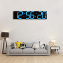 Multifunctional LED Wall Clock Creative Digital Clock US Plug, Style:Sealed Box Remote Control(Blue Font)