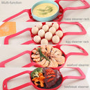 Steamer Sling Pressure Cooker Silicone Steamer(Red)