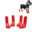 4 PCS/Set Pet Rain Boots Waterproof Non-slip Dog Shoes, Size:S(Red)
