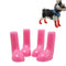 4 PCS/Set Pet Rain Boots Waterproof Non-slip Dog Shoes, Size:M(Pink)