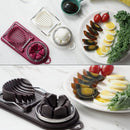 Multi-function Egg Cutter Egg Slicer Tools Kitchen Accessories(White)