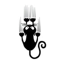 10 PCS YOJA Waterproof Cat Pattern Car Sticker Funny Animal Vinyl Decal Car Window Bumper Stickers, Size: 7.5x15cm(Black)
