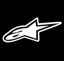 10 PCS Alpine Star Car Sticker Motorcycle Car Decoration, Size: 18x7.6cm
