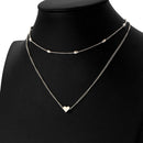 Jewelry Vintage Simple Copper Heart Multi - Layer Clavicle Necklace Wholesale Necklace(gold)