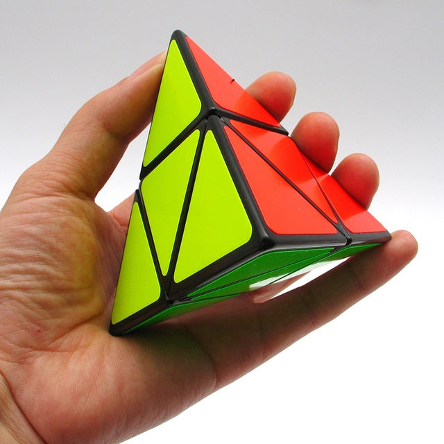 Creative Shaped Second-order Triangular Tetrahedron Rubik Cube Children Educational Toys(Black)