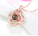 100 Language I Love You Projective Girl Two Heart Pendant Necklace Jewelry