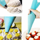 4 in 1 Silicone Icing Piping Cream Pastry Bag Nozzle DIY Cake Decorating Tools Set(EVA Bag White 4 Mixed)