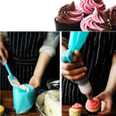 4 in 1 Silicone Icing Piping Cream Pastry Bag Nozzle DIY Cake Decorating Tools Set(EVA Bag White 4 Mixed)