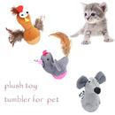 3 PCS Pet Cat Dog Toy Plush Tumbler False Animals Interactive Teaser Toy(Bird)