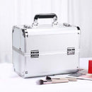 Professional Makeup Box Beauty Salon Manicure Toolbox, Color:Silver