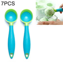 7 PCS Creative Ice Cream Spoon Watermelon Fruit Digging Spoon(Blue)