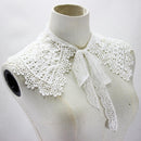 Hollow Water-soluble Fake Collar Shawl Dress Decorative Collar(White)