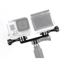 Double Bracket with Screw Mount Adapter for GoPro HERO10 Black / HERO9 Black / HERO8 Black /7 /6 /5 /5 Session /4 Session /4 /3+ /3 /2 /1, DJI Osmo Action, Xiaoyi and Other Action Cameras Jaws Flex Clamp Mount