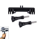 Double Bracket with Screw Mount Adapter for GoPro HERO10 Black / HERO9 Black / HERO8 Black /7 /6 /5 /5 Session /4 Session /4 /3+ /3 /2 /1, DJI Osmo Action, Xiaoyi and Other Action Cameras Jaws Flex Clamp Mount