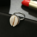 Bohemian Simple Wild Shell Alloy Ring