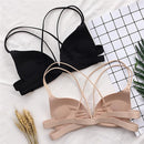 Women Sexy Wireless Bra Top Vest Breathable Chest, Cup Size:One Size(Black)