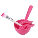 10 Sets 4 in 1 DIY Facial Mask Mixing Bowl Brush Spoon Stick Brush Face Care Set Women Facial Beauty Professional Kits Tools(Red)
