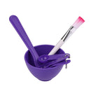 10 Sets 4 in 1 DIY Facial Mask Mixing Bowl Brush Spoon Stick Brush Face Care Set Women Facial Beauty Professional Kits Tools(Purple)