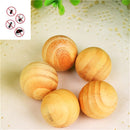 50 Pcs/10 Set Wooden Anti-mold Moth Repellent Insect-repellent Natural Camphor Balls Wooden Balls