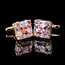 SAVOYSHI Luxury gold gemstone cufflinks men and women French cufflinks(Gold)
