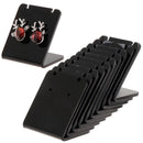10 Pcs/Set Earrings Shelf Display Stand Holder L Shape Rectangle Acrylic Professional Ear Stud Jewelry Show Bracket Rack Show(Black)