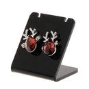 10 Pcs/Set Earrings Shelf Display Stand Holder L Shape Rectangle Acrylic Professional Ear Stud Jewelry Show Bracket Rack Show(Black)