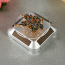 110*110*50mm Solar Showcase Automatic Rotating Stand 360 Turntable For Necklace Bracelet Watch Display