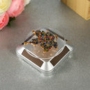 110*110*50mm Solar Showcase Automatic Rotating Stand 360 Turntable For Necklace Bracelet Watch Display