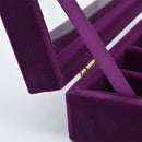 Jewelry Box 20x15 x 4.5cm Jewelry Tray Holder Storage Jewelry Organizer 24 Grids Ring Ear Studs Jewelry Box(Rose Red)
