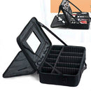 Makeup Bag Embroidery Manicure Portable Clapboard Toolbox, Size:Large With Mirror