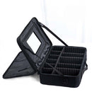 Makeup Bag Embroidery Manicure Portable Clapboard Toolbox, Size:Large With Mirror