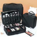 Makeup Bag Embroidery Manicure Portable Clapboard Toolbox, Size:Large With Mirror