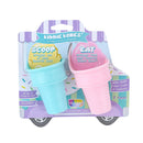 6 Sets 2 in 1 Ice Cream Tray Creative Homemade Ice Cream Cup Tray Set(Pink+Blue)