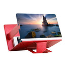 8 inch Universal Mobile Phone 3D Screen Amplifier HD Video Magnifying Glass Stand Bracket Holder(Red)