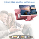 8 inch Universal Mobile Phone 3D Screen Amplifier HD Video Magnifying Glass Stand Bracket Holder(Red)