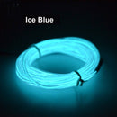 Flexible LED Light EL Wire String Strip Rope Glow Decor Neon Lamp USB Controlle 3M Energy Saving Mask Glasses Glow Line F277(White Light)