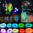 Flexible LED Light EL Wire String Strip Rope Glow Decor Neon Lamp USB Controlle 3M Energy Saving Mask Glasses Glow Line F277(Red Light)
