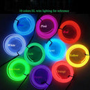 Flexible LED Light EL Wire String Strip Rope Glow Decor Neon Lamp USB Controlle 3M Energy Saving Mask Glasses Glow Line F277(Lemon Yellow Light)