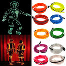 Flexible LED Light EL Wire String Strip Rope Glow Decor Neon Lamp USB Controlle 3M Energy Saving Mask Glasses Glow Line F277(Lemon Yellow Light)